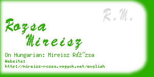 rozsa mireisz business card